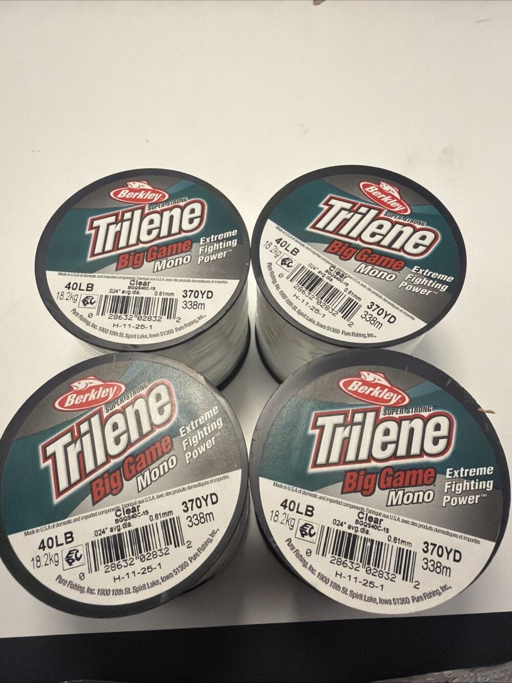 Berkley Trilene Big Game Monofilament Fishing Line Open Box 4 Pack